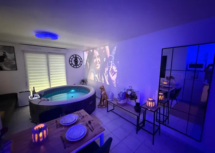 Eden Spa, Bien , Patio De Standing Barbecue - Tv Xl Cinésport, Lit Q-size, Wifi, P-gratuit En Résidence 4*