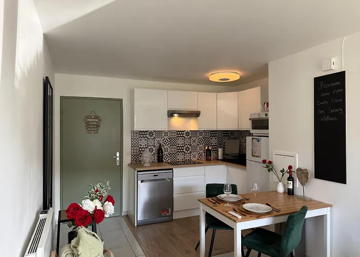 Appart hôtel Eden Spa, Bien , Patio De Standing Barbecue - Tv Xl Cinésport, Lit Q-size, Wifi, P-gratuit En Résidence